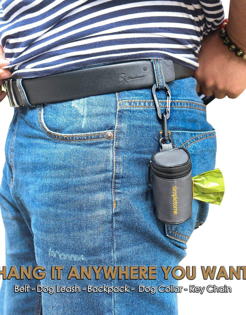 Load image into Gallery viewer, Dog Waste Bag Dispenser for Leash Belt Waterproof 1680D Oxford YKK Zipper (Grey)
