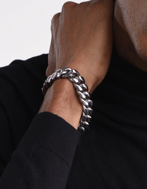 Load image into Gallery viewer, Bracelet for Men Chunky Cuban Bracelet 14MM 7.5 Inch Stainless Steel Chain Bracelet Mens Birthday Valentines Day Jewelry Gifts for Him Dad Adults Age
