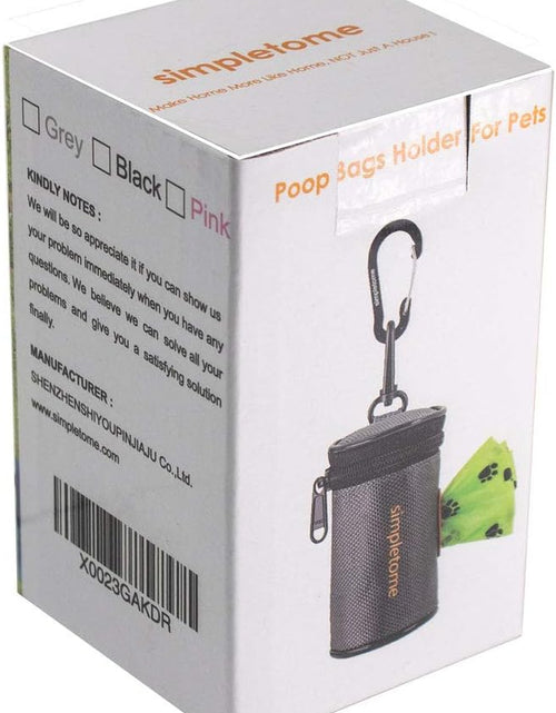 Load image into Gallery viewer, Dog Waste Bag Dispenser for Leash Belt Waterproof 1680D Oxford YKK Zipper (Grey)
