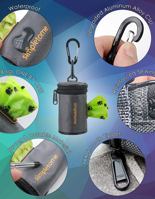 Load image into Gallery viewer, Dog Waste Bag Dispenser for Leash Belt Waterproof 1680D Oxford YKK Zipper (Grey)
