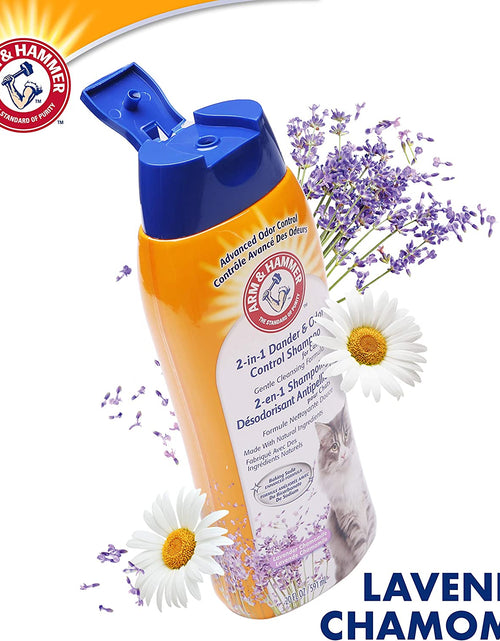 Load image into Gallery viewer, 2-In-1 Deodorizing &amp; Dander Reducing Shampoo for Catscat Dander Remover for Cat Dander and Cat Odorsbaking Soda Moisturizes and Deodorizes, Lavender Chamomile Scent 20 Fl Oz`

