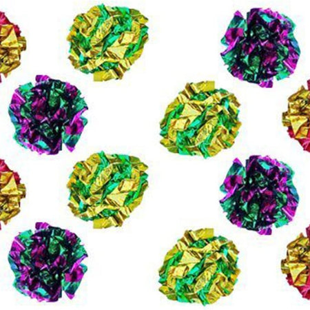 Original Mylar Crinkle Balls Cat Toys - 12 Pack