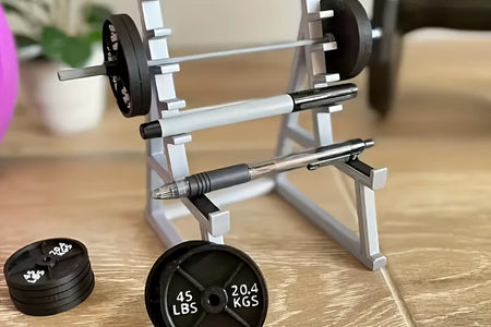 Barbell Pen Holder Gym Themed Desktop Pen Holder Office Stationery Storage Box Student Birthday Gift Desktop Decoration