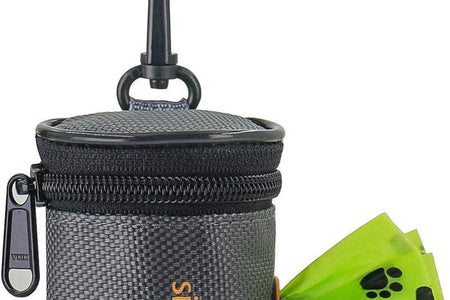 Dog Waste Bag Dispenser for Leash Belt Waterproof 1680D Oxford YKK Zipper (Grey)