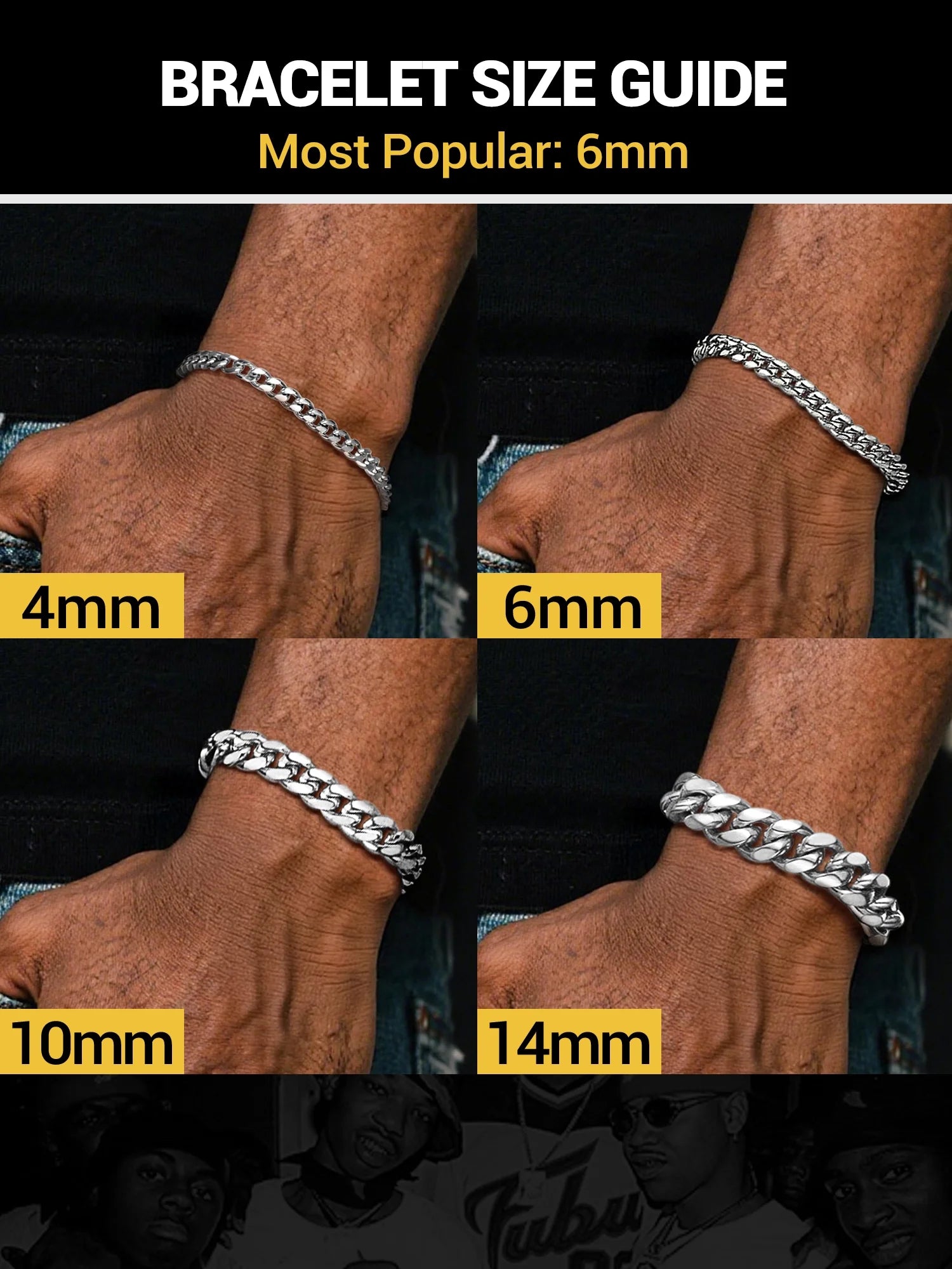 Bracelet for Men Chunky Cuban Bracelet 14MM 7.5 Inch Stainless Steel Chain Bracelet Mens Birthday Valentines Day Jewelry Gifts for Him Dad Adults Age