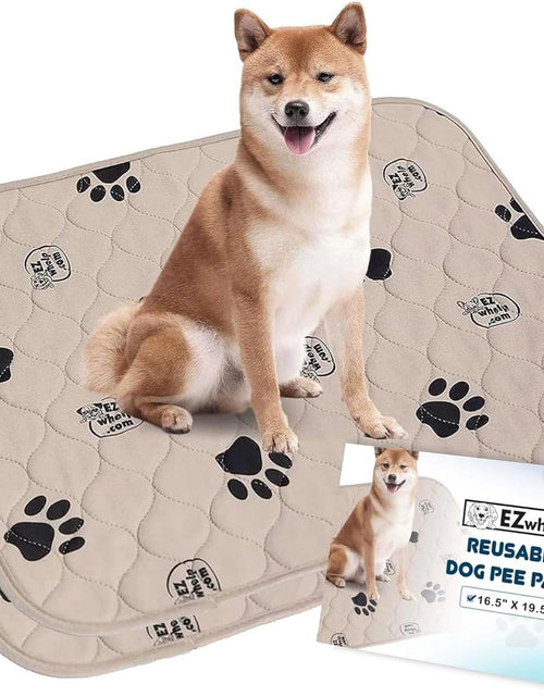 Load image into Gallery viewer, Reusable Dog Pee Pads, Washable Waterproof Mats for Potty Training or Whelping Pads, Puppy Pad with Rounded Corners, 16.5X19.5 Inch, 2 Pack
